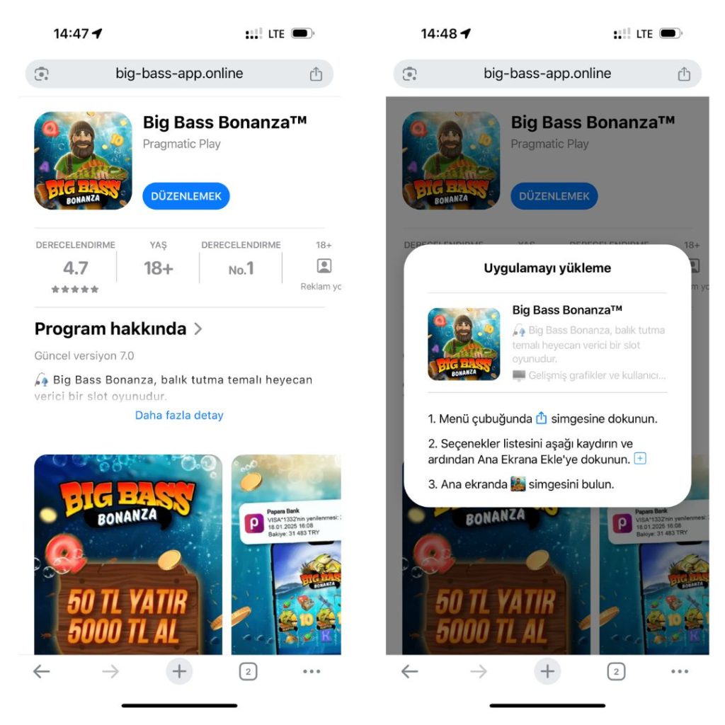 Phone (iOS) ile Big Bass Bonanza Yeni Link